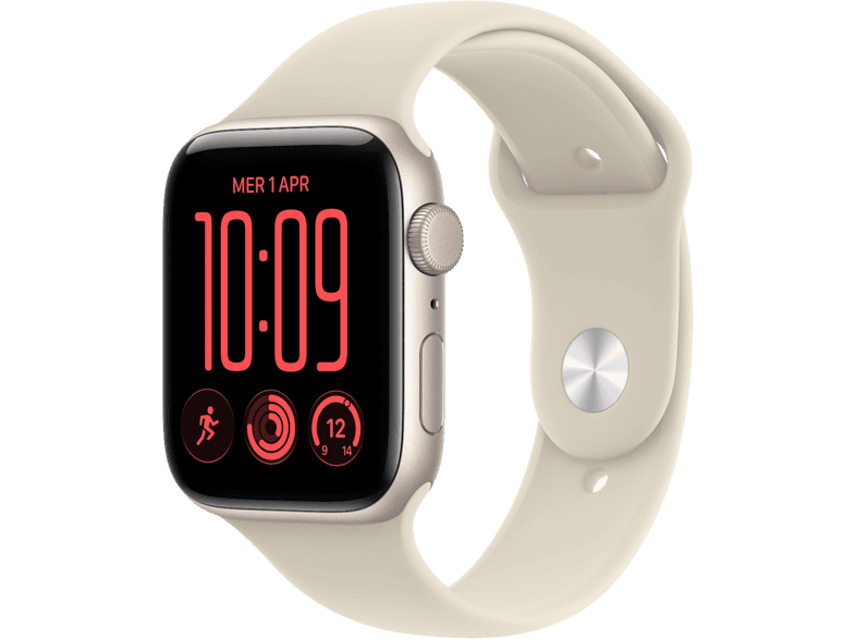 APPLE Watch SE 3 GPS, Cassa 44 mm in alluminio galassia con Cinturino Sport sabbia - M/L