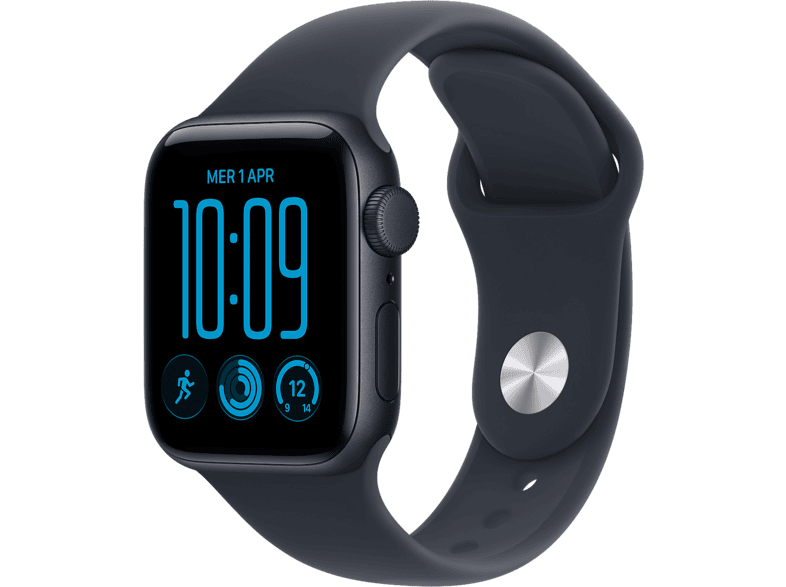 APPLE Watch SE 3 GPS, Cassa 40 mm in alluminio mezzanotte con Cinturino Sport blu marino - M/L