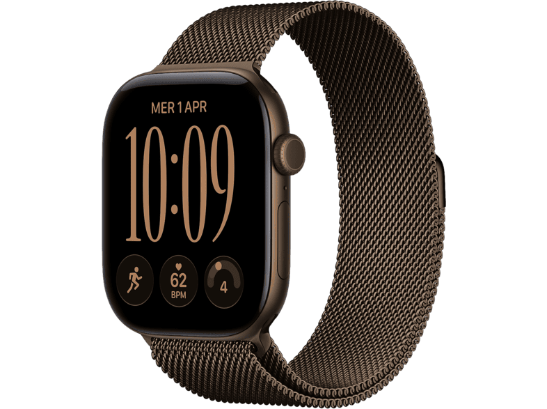 APPLE Watch Series 12 GPS + Cellular, Cassa 46mm in Alluminio bronzo scuro con Loop maglia milanese color - M/L