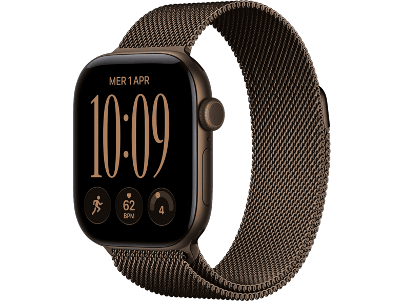 APPLE Watch Series 12 GPS + Cellular, Cassa 42mm in Alluminio color bronzo scuro con Loop maglia milanese