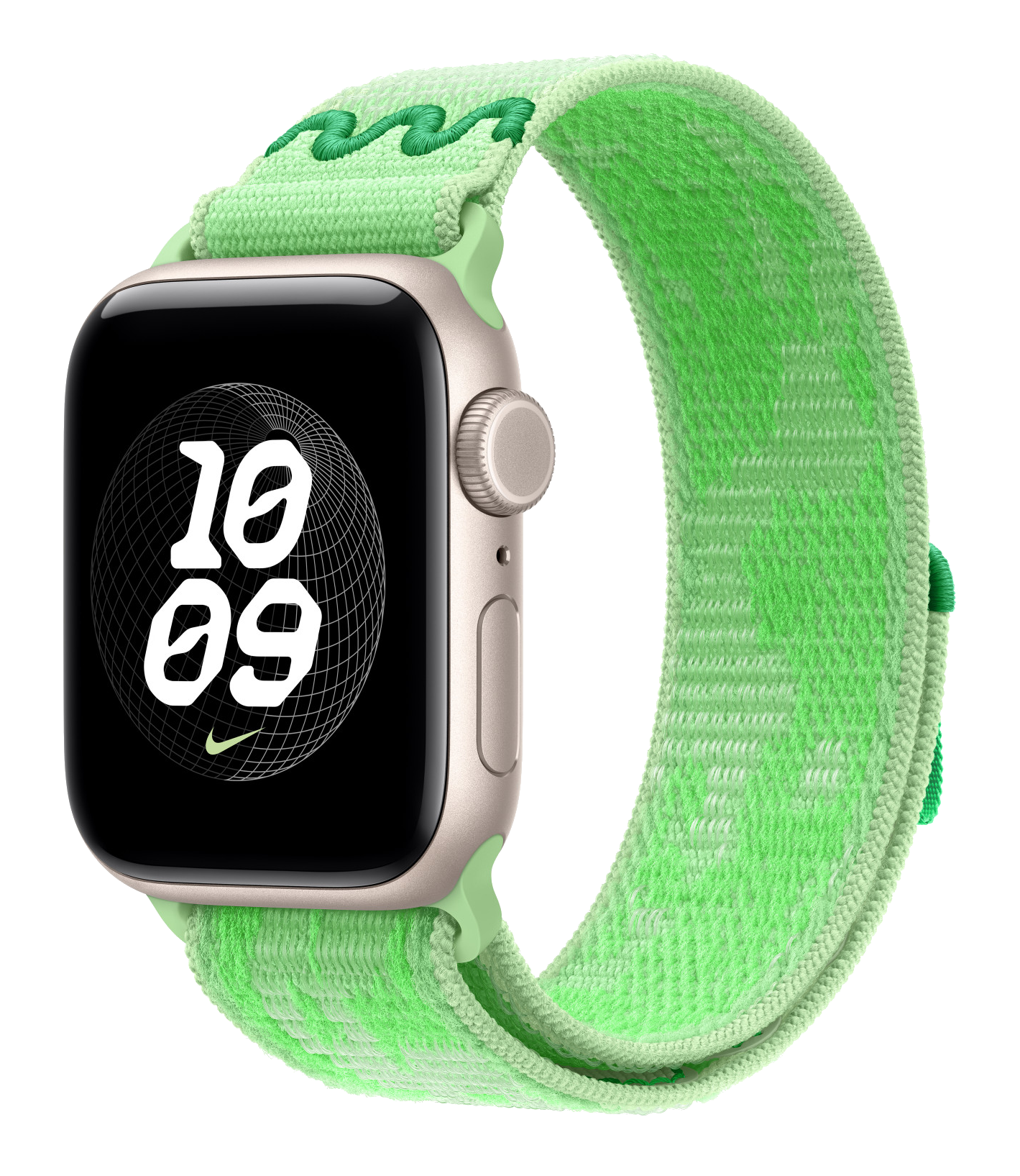 Opaska sportowa Nike APPLE Watch do koperty 46mm Zielona iskra MKV34ZM/A
