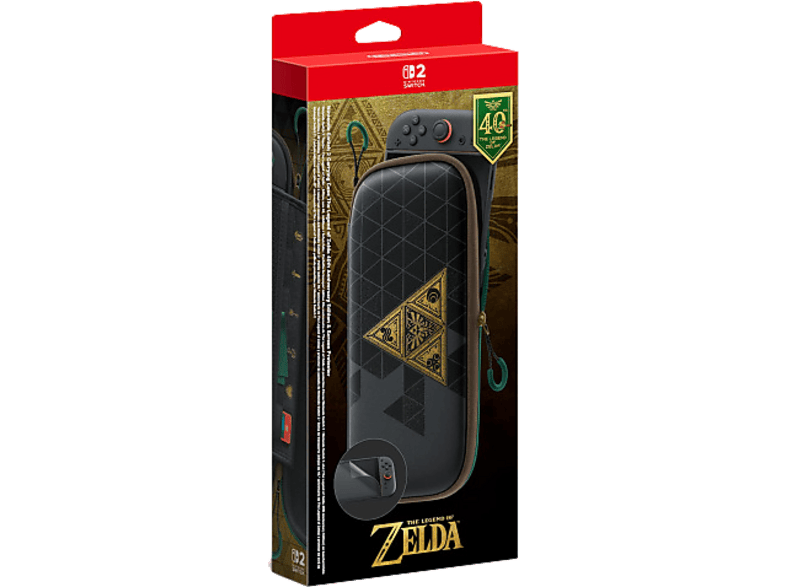 Etui i folia na ekran NINTENDO Switch 2 Zelda Aniv. Czarny