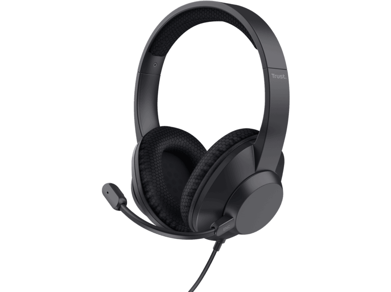 TRUST Ayda Max USB-ENC, Over-ear Headset Schwarz