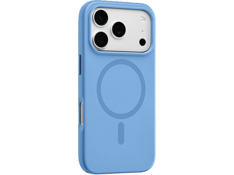 Funda móvil - CellularLine Aura Mag, Para Apple iPhone 18 Pro, MagSafe, Carga inalámbrica, Azul