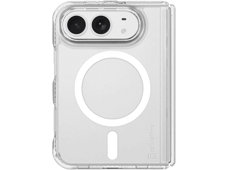 Funda móvil - CellularLine Ultra Strong Mag, Para Apple iPhone 18 Ultra, MagSafe, Carga inalámbrica, Anti impactos, Antibacteriana,Transparente