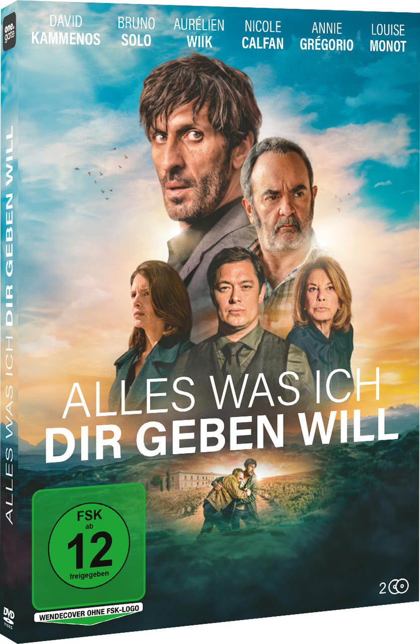DVD-Cover des Films Alles was ich dir geben will mit fünf Schauspielern vor einer Landschaft und FSK-12-Logo.