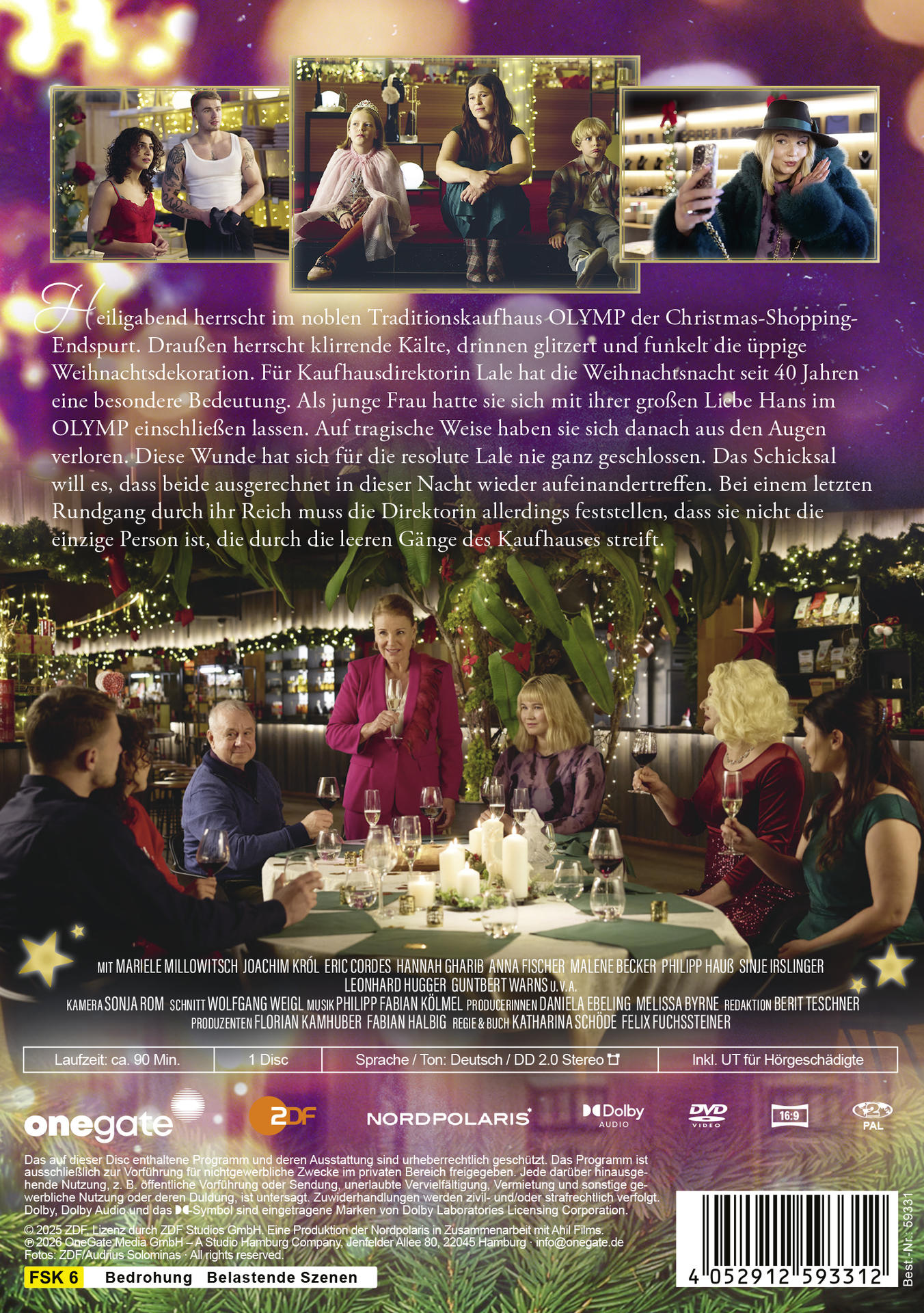DVD-Cover mit Szenenbildern, deutscher Beschreibung, Darstellernamen und Logo-Symbolen.