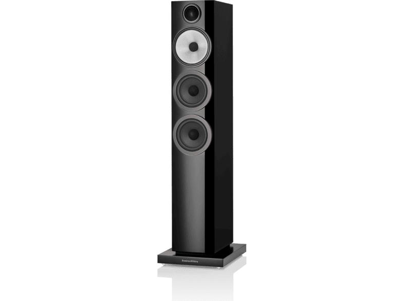 Bowers & Wilkins 704 S3 Schlanker High-Performance Standlautsprecher der 700 Serie (Stück), Glanzschwarz