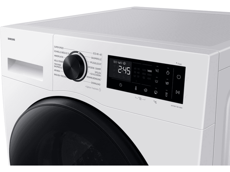 Samsung WD9BHG5U34BEEG Waschtrockner (9 kg / 6 kg, 1400 U/Min., freistehend, Weiß) — Foto 5 von 5