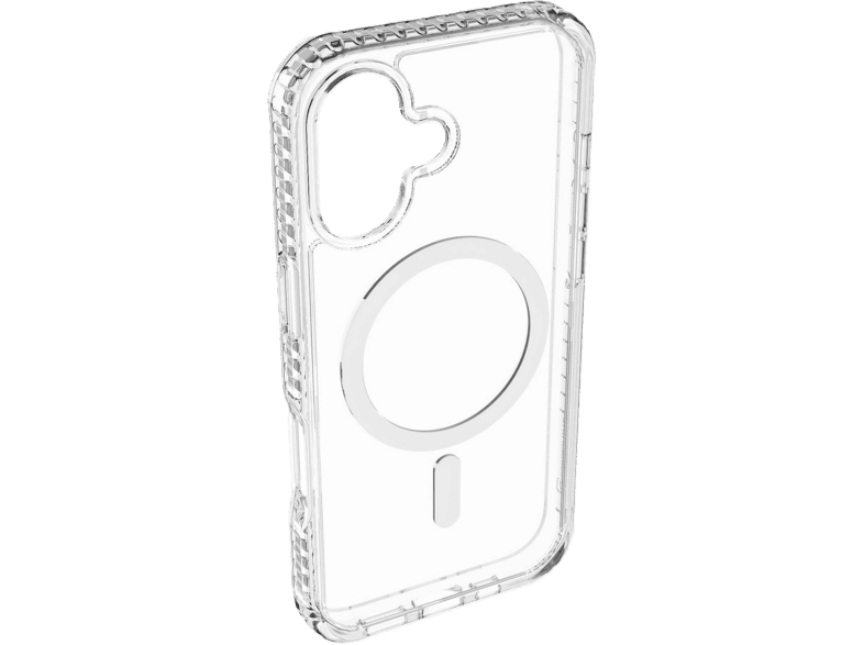 Funda móvil - CellularLine Ultra Strong Mag, Para Apple iPhone 17, MagSafe, Antibacteriano, Ultrarresistente, Transparente