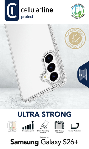 Funda transparente para Samsung Galaxy S26+ con protección.