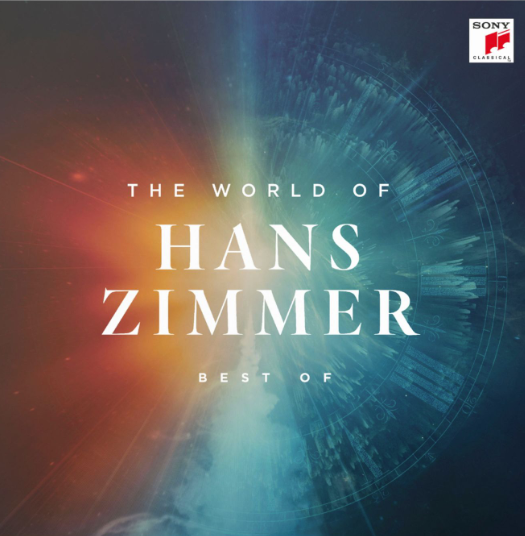 Albumcover für The World of Hans Zimmer Best Of mit blauem und orangefarbenem Hintergrund und dem Sony Classical-Logo.