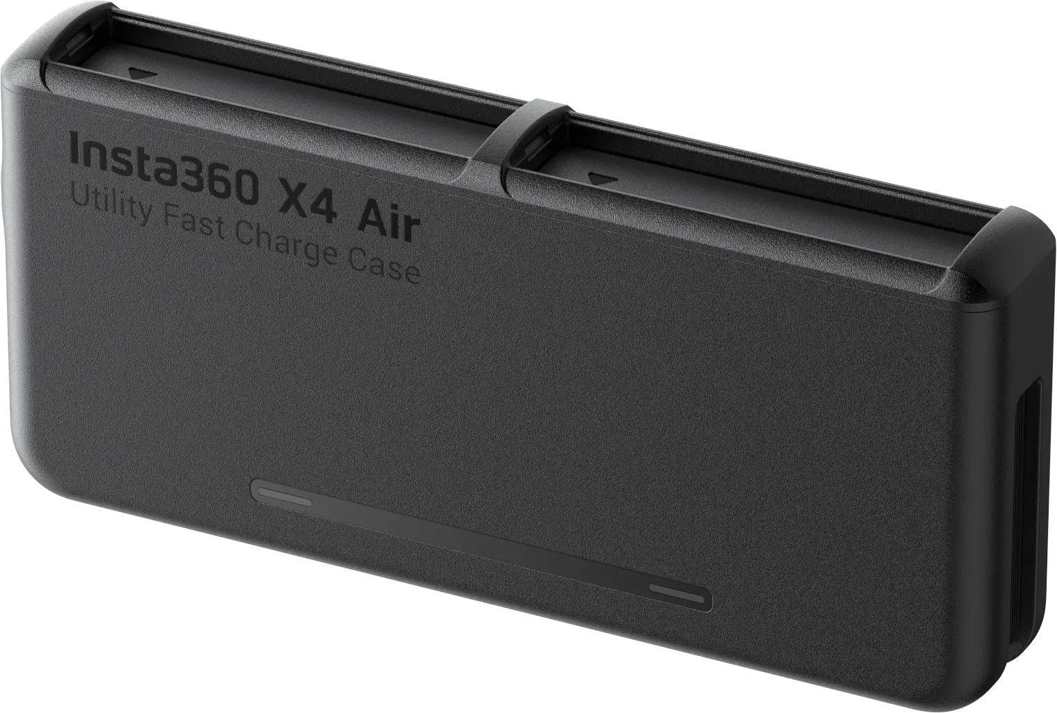 Fekete Insta360 X4 Air Utility Fast Charge Case fekete háttér előtt.