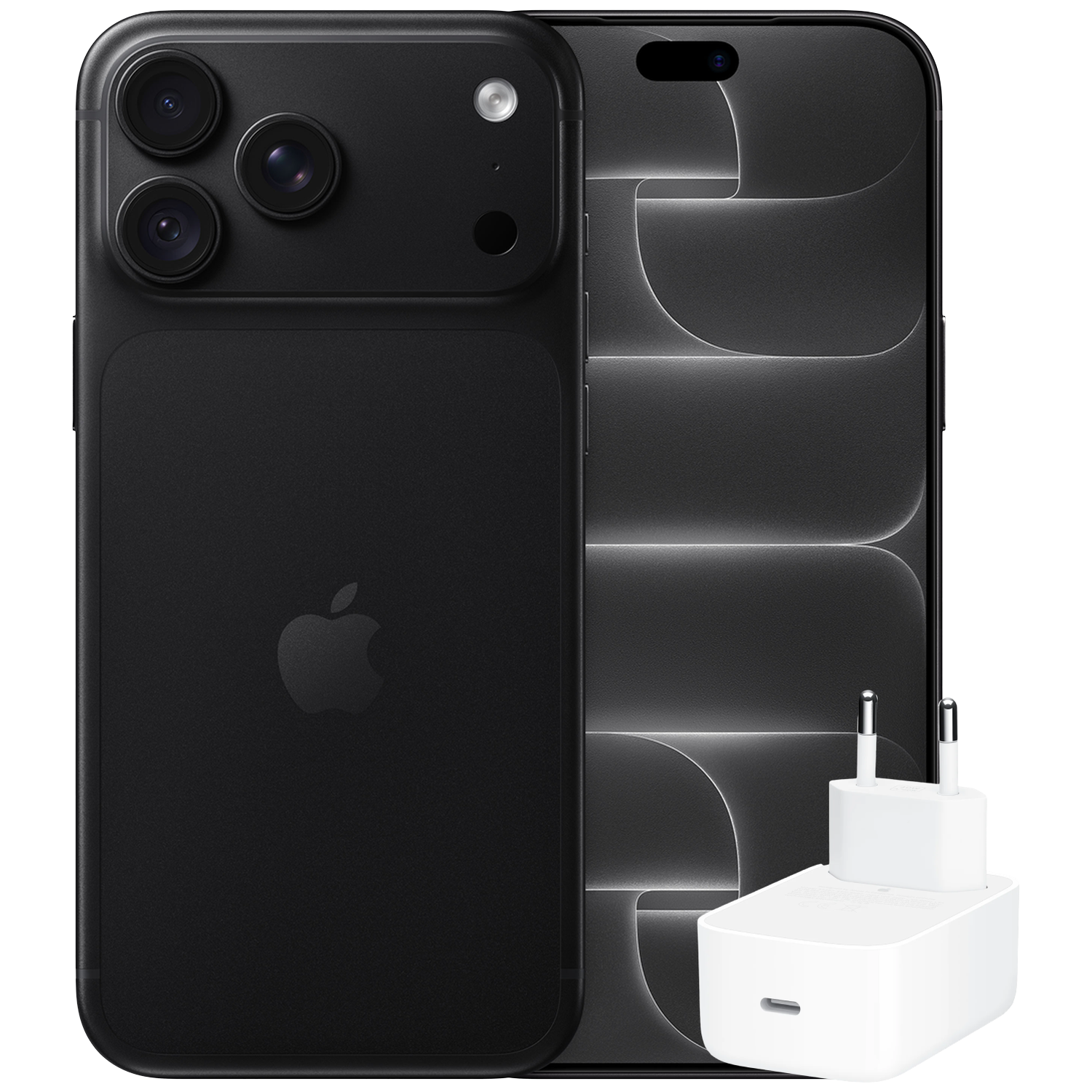 Apple Iphone 18 Pro Max - 256 Gb Black + Dynamic Power 40w 60w Netadapter Smartphone Bundle