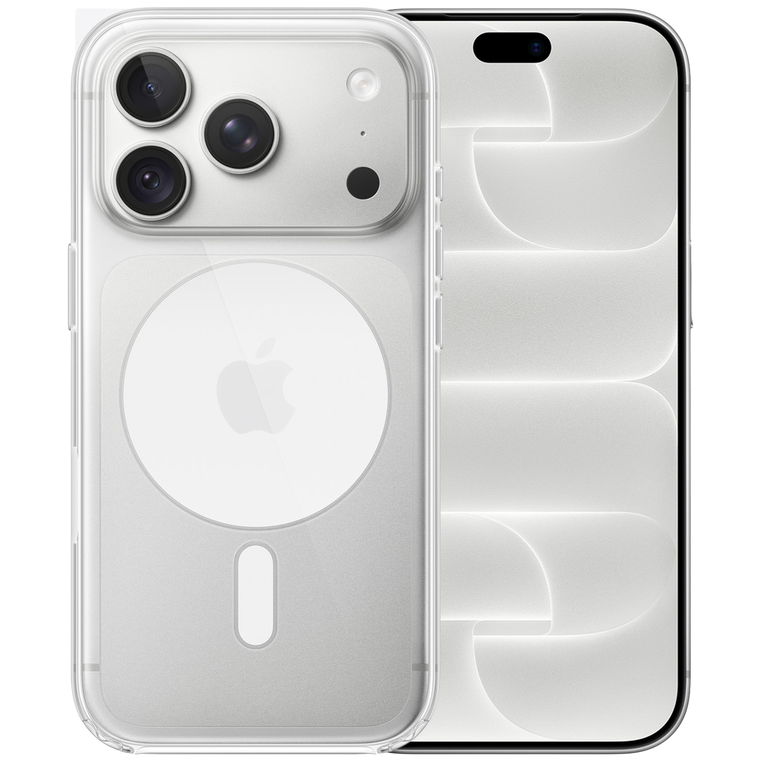 Apple Iphone 18 Pro - 5g 256 Gb Silver + Clear Magsafe Cover Transparant Smartphone Bundle