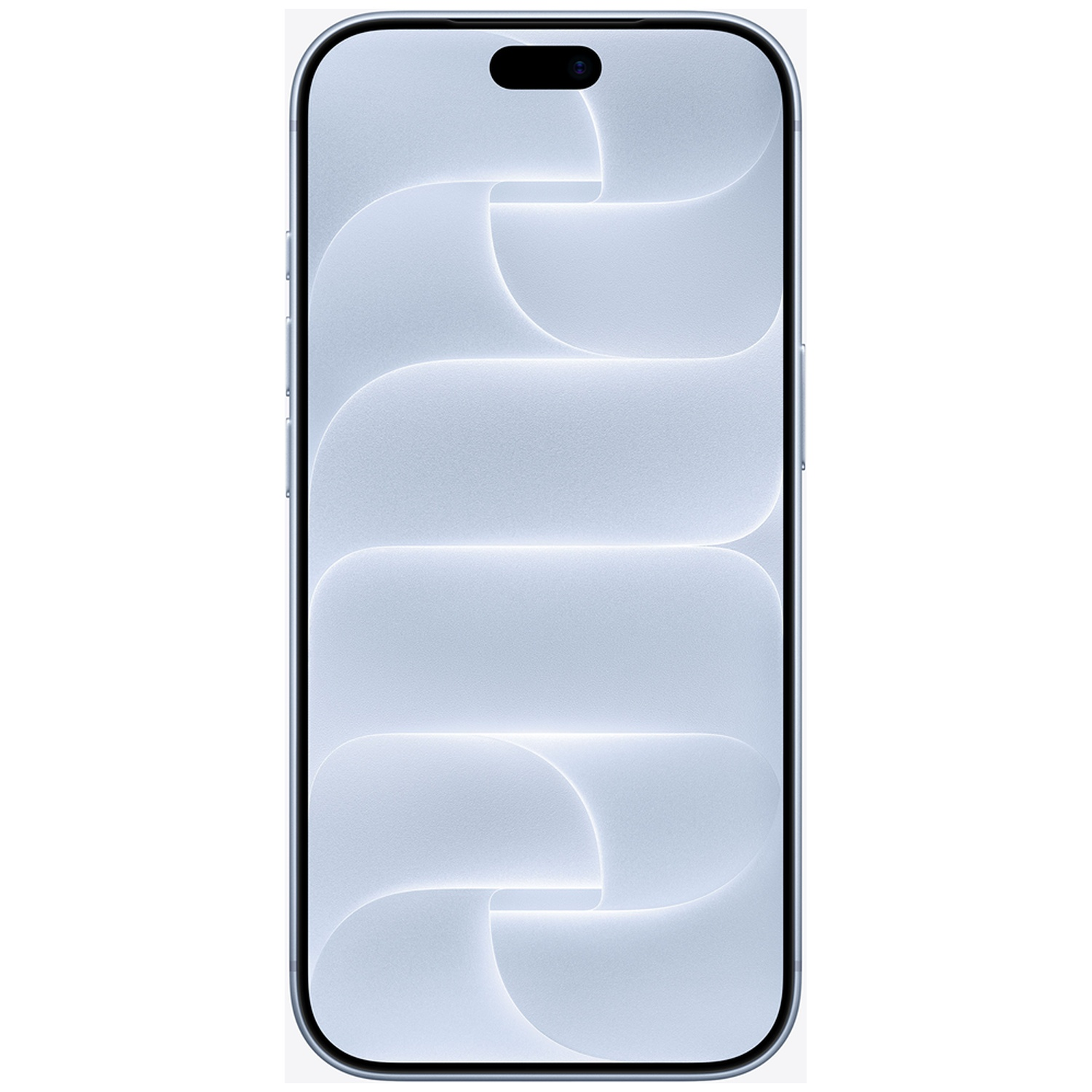 Vue de face d'un smartphone affichant un fond d'écran abstrait et lumineux.