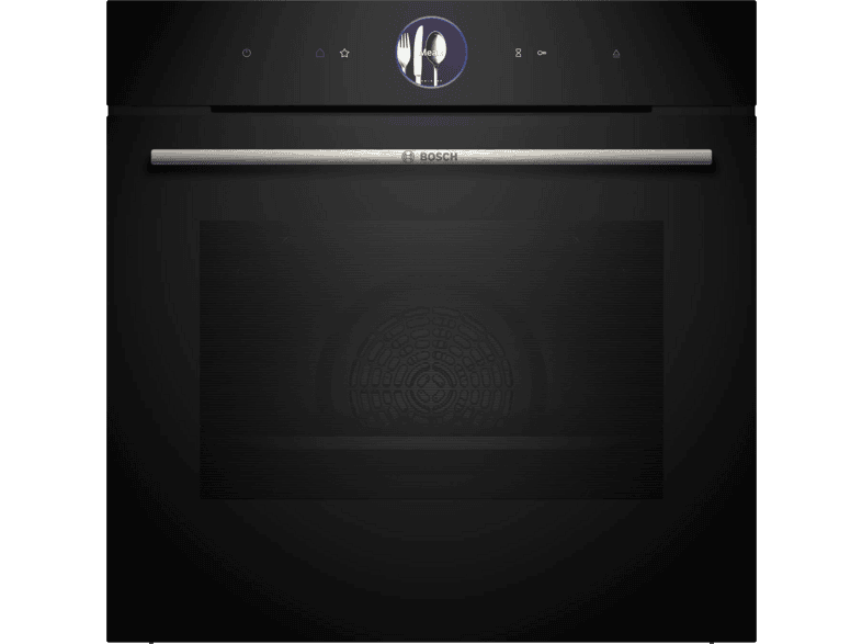 Horno a vapor - Bosch HSG7361B1, Multifunción, Hidrolítica, 71 l, Steam Plus, Pantalla táctil TFT 59.4 cm, Negro