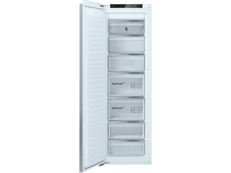 REACONDICIONADO Seminuevo Bueno Congelador vertical - Balay 3GIE737F, 212 l , 177 cm, Tecnología Inverter, Cajón Big Box, Sin panelar