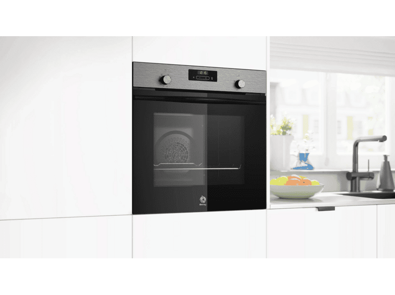 Horno a vapor - Balay 3HA4031X3, Multifunción, Limpieza por agua, 71 l, Aire Caliente 3D Profesional, Vapor Plus, 60 cm, Inox