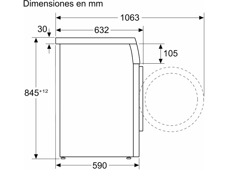 Lavadora carga frontal - Balay 3TS384BT, 8 kg, 1400rpm, 15 programas, AquaControl Plus, Motor ExtraSilencio, Blanco – imagen 2
