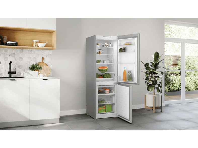 Frigorífico combi - Balay 3KFE551MI, Total No Frost, 186 cm, 305 l, EasyAccess, Acero mate antihuellas