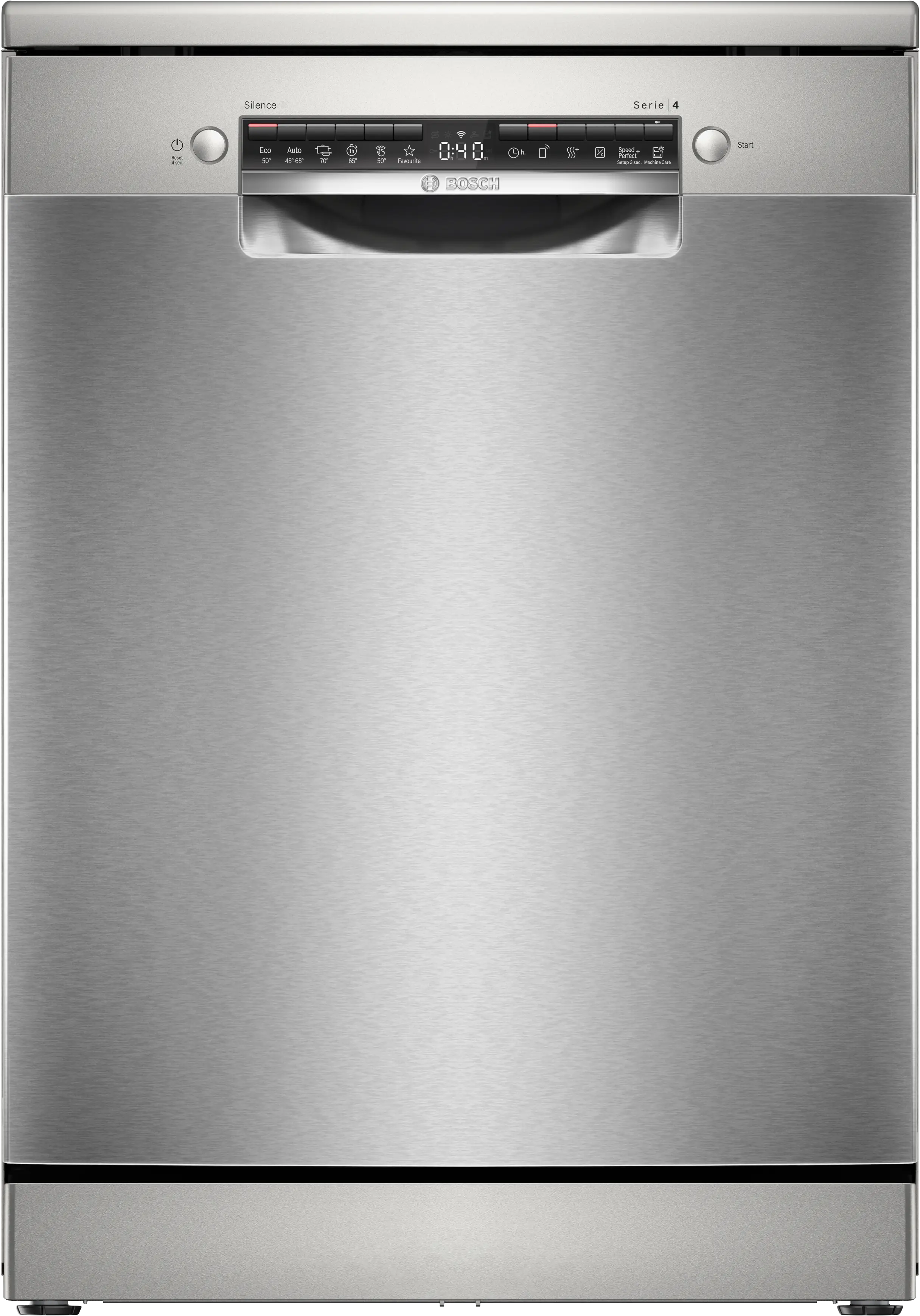 Lavavajillas - Bosch SMS4HVI14E, 14 servicios, 6 programas, 60 cm, Acero antihuellas
