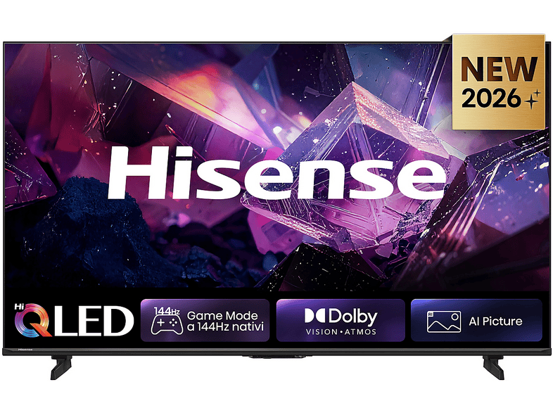 HISENSE 75Q7S PRO, Smart TV QLED 144Hz 75" 4K, Audio Dolby Atmos, VIDAA OS con 1000+ APP, Vision IQ, HDR 10+, Native Game Mode, AirPlay2, Alexa Built-in, lativù 4K