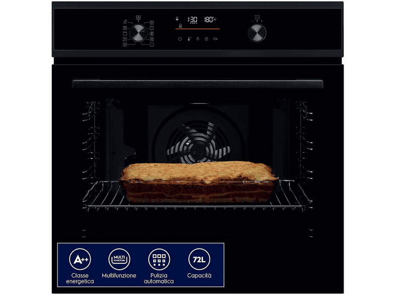 ELECTROLUX EOF6P46WH FORNO INCASSO Capacità 72 l, dimensoni: L 59,4 cm - A P 56,9 cm, Nero, classe A++