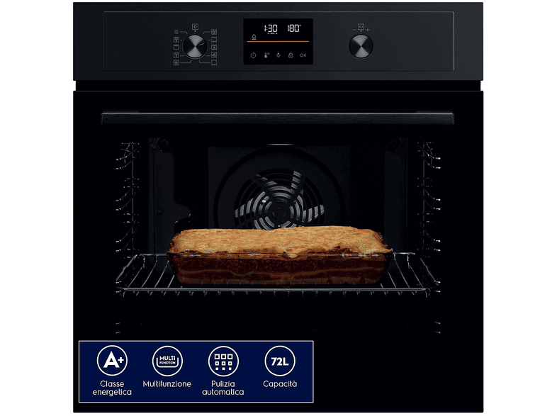 ELECTROLUX EOF4P56H FORNO INCASSO Capacità 72 l, dimensoni: L 59,4 cm - A 58,9 P 56,9 cm, nero, classe A+