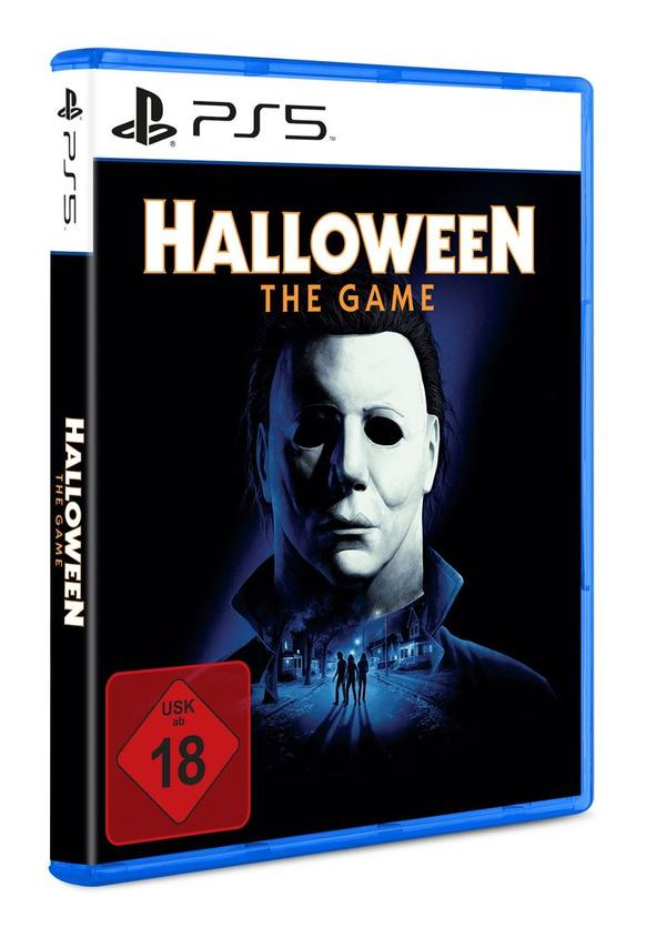 PlayStation 5 Spielhülle für Halloween The Game mit Michael Myers Konterfei und USK 18 Logo.