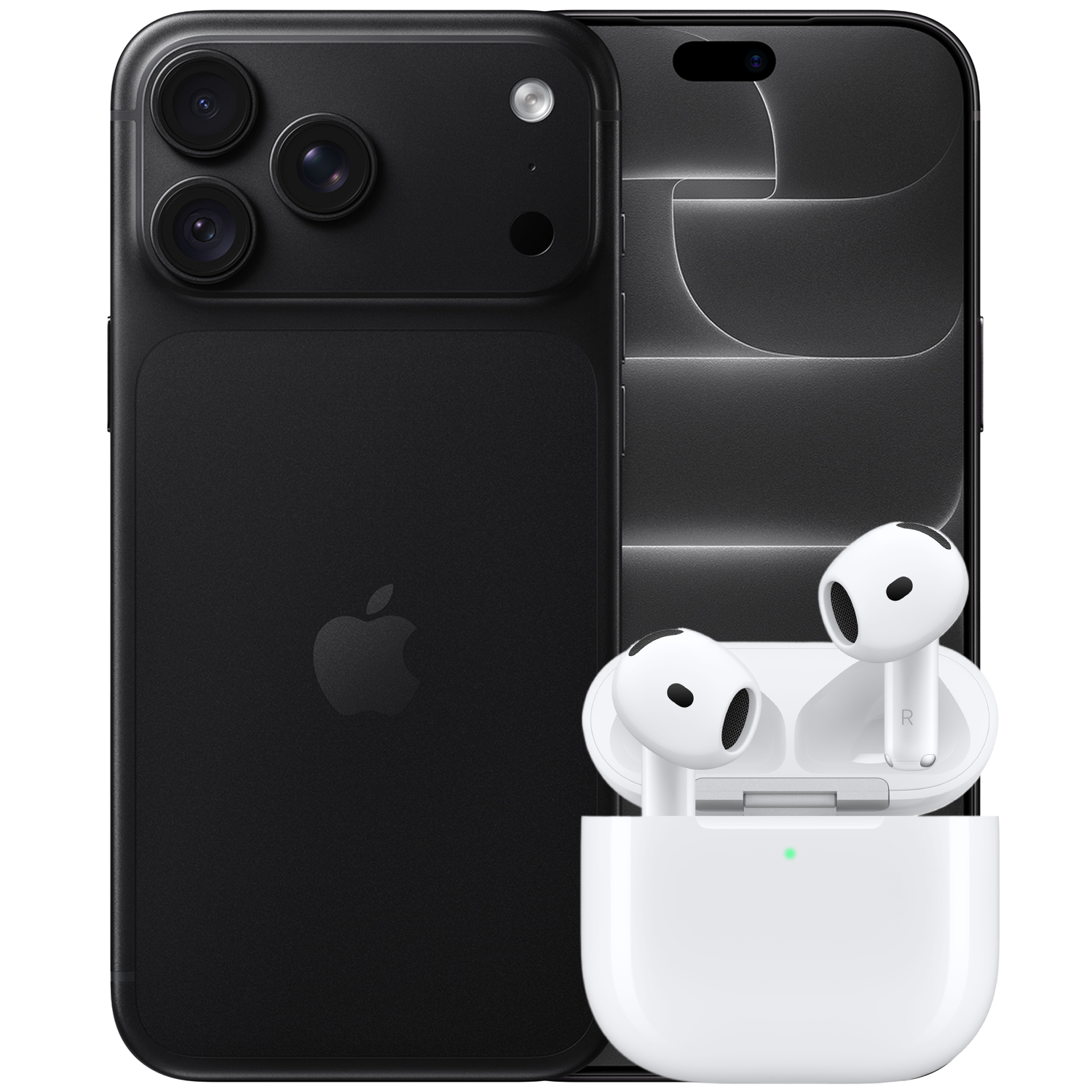 Apple Iphone 18 Pro Max - 256 Gb Black + Airpods 5 Draadloos Oplaadcase In-ear Draadloze Oordopjes Met Noise-cancelling Smartphone Bundle