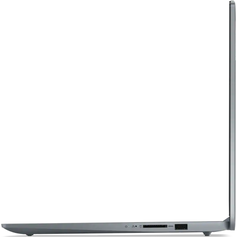 Zárt laptop oldalsó profilképe portokkal és zsanérral, egyszínű fekete háttér előtt.