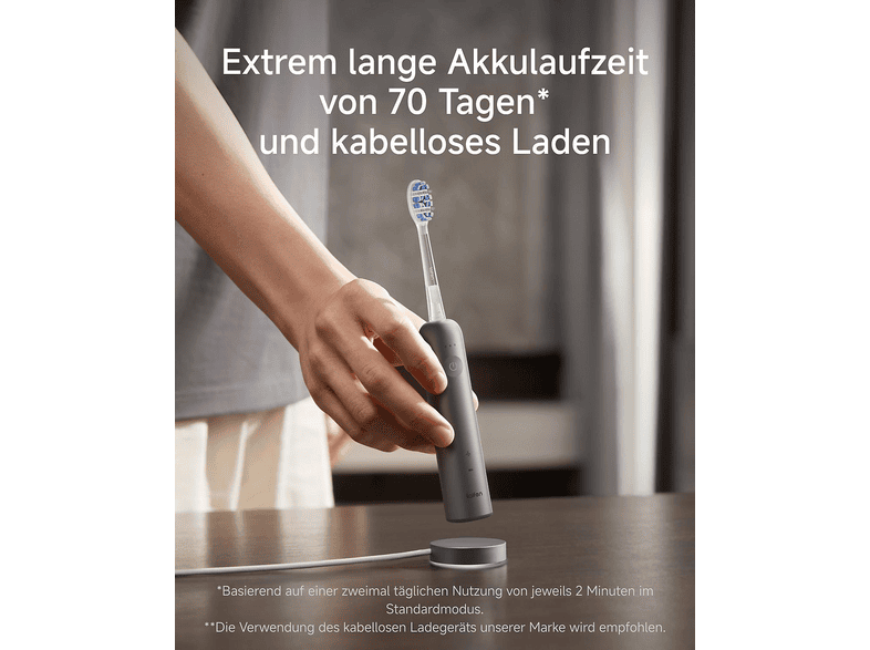 Laifen Wave Pro Aluminium Alloy Elektrische Schallzahnbürste Space Grey — Foto 5 von 5