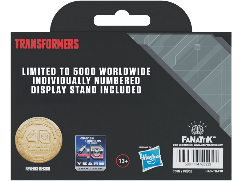 Moneda - FaNaTtik Transformers: The Movie. Limited Edition 40th Anniversary 24k Gold Plated Presentation Coin – imagen 2