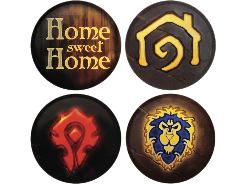 Posavasos - FaNaTtik World of Warcraft. Set Four Printed Metal Coasters