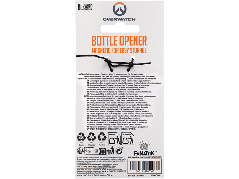 Abridor de botellas - FaNaTtik Overwatch, Magnético
