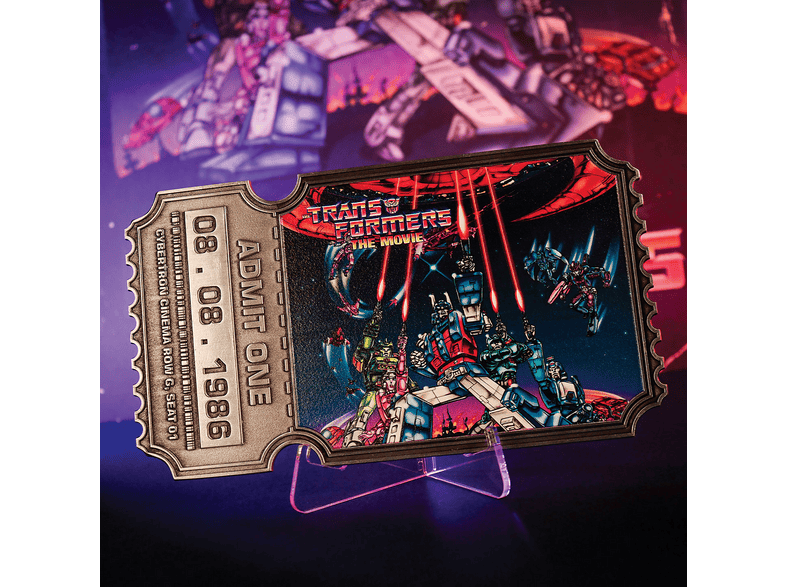 Accesorio - FaNaTtik Transformers: The Movie. Limited Edition 40th Anniversary Metal Replica Movie Ticket – imagen 2