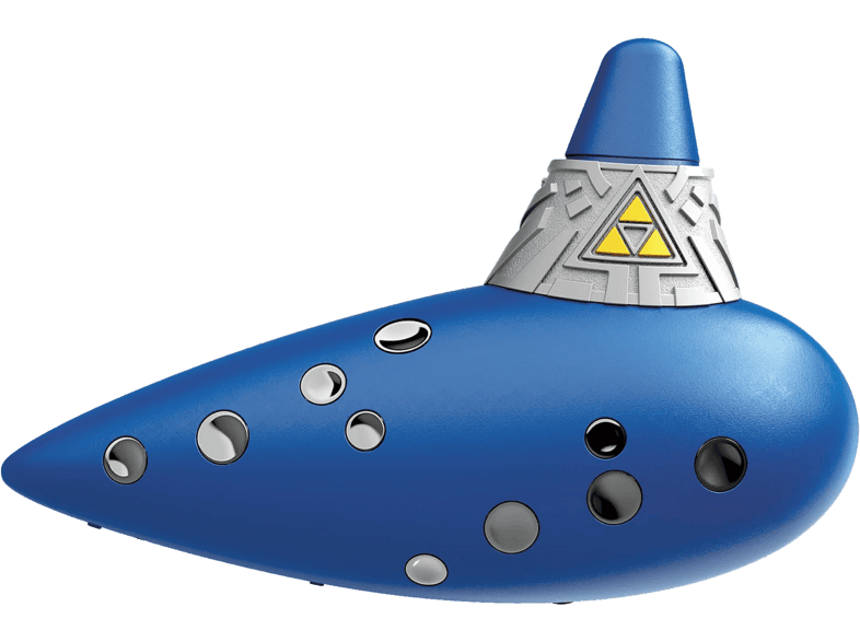 Instrumento Ocarina - Hori del Tiempo Eléctrica, The Legend Of Zelda: Time, Altavoz, Jack 3.5 mm, Con Soporte, Azul