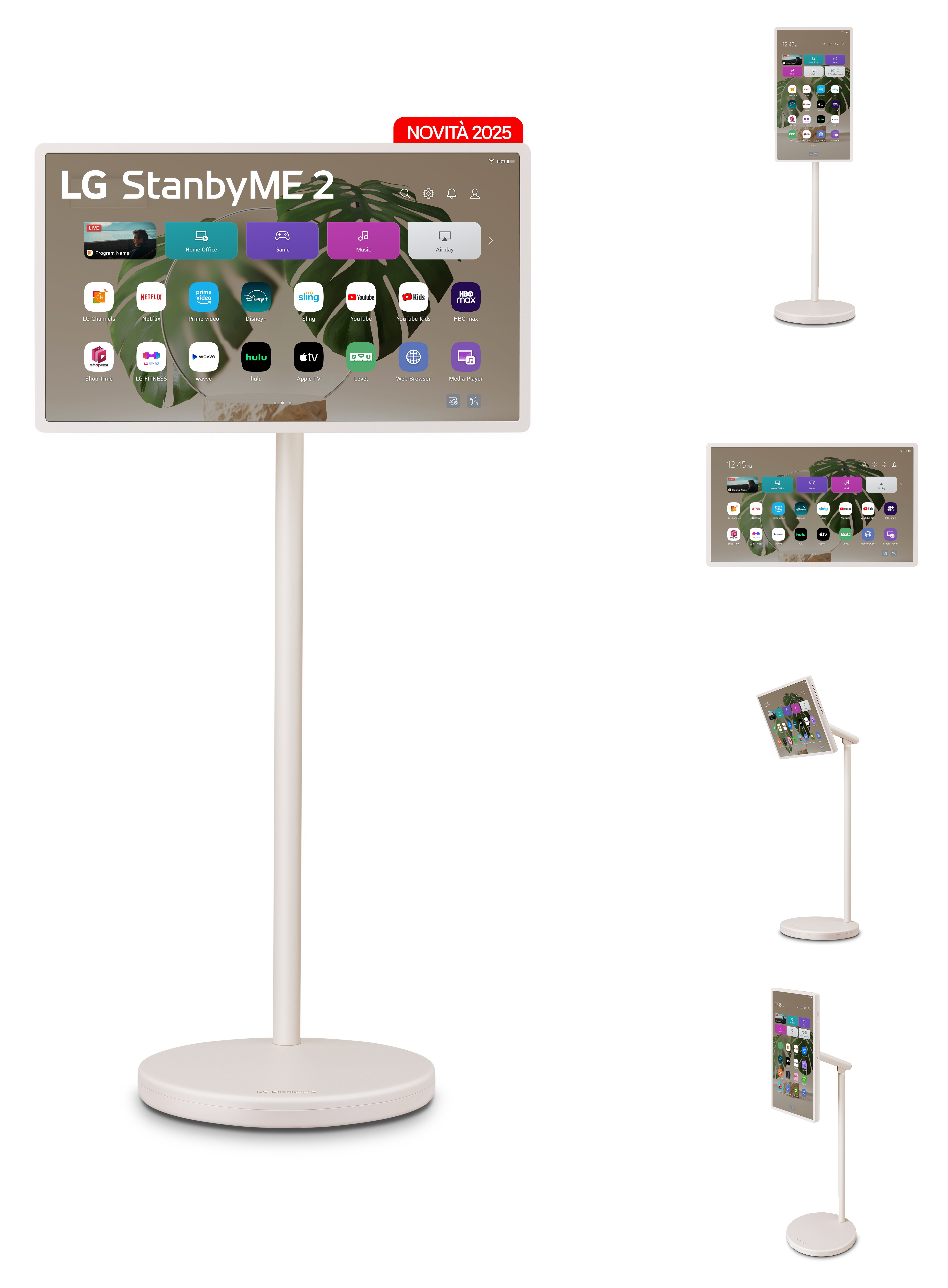 Przenośny ekran dotykowy na baterię LG StandbyME 2 27LX6TDGA 27" QHD Dolby Vision WebOS Beżowy
