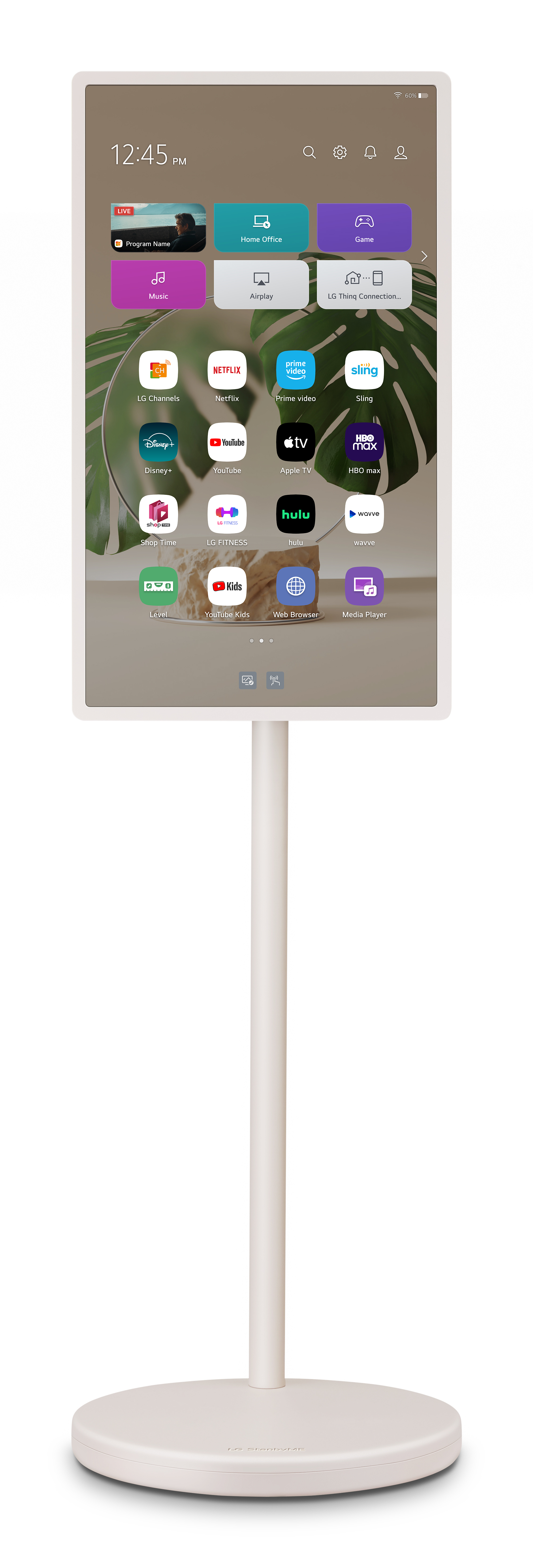 Przenośny ekran dotykowy na baterię LG StandbyME 2 27LX6TDGA 27" QHD Dolby Vision WebOS Beżowy