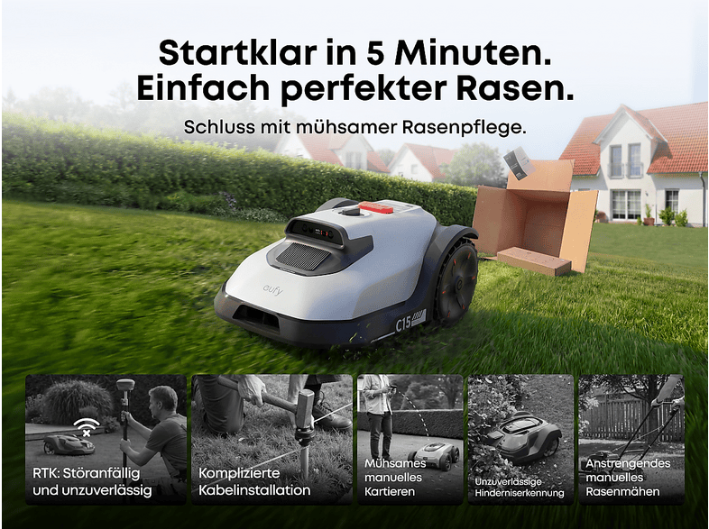 Anker Eufy C15 Solo, Mähroboter, 500 m², Schnittbreite: 180 mm — Foto 5 von 5