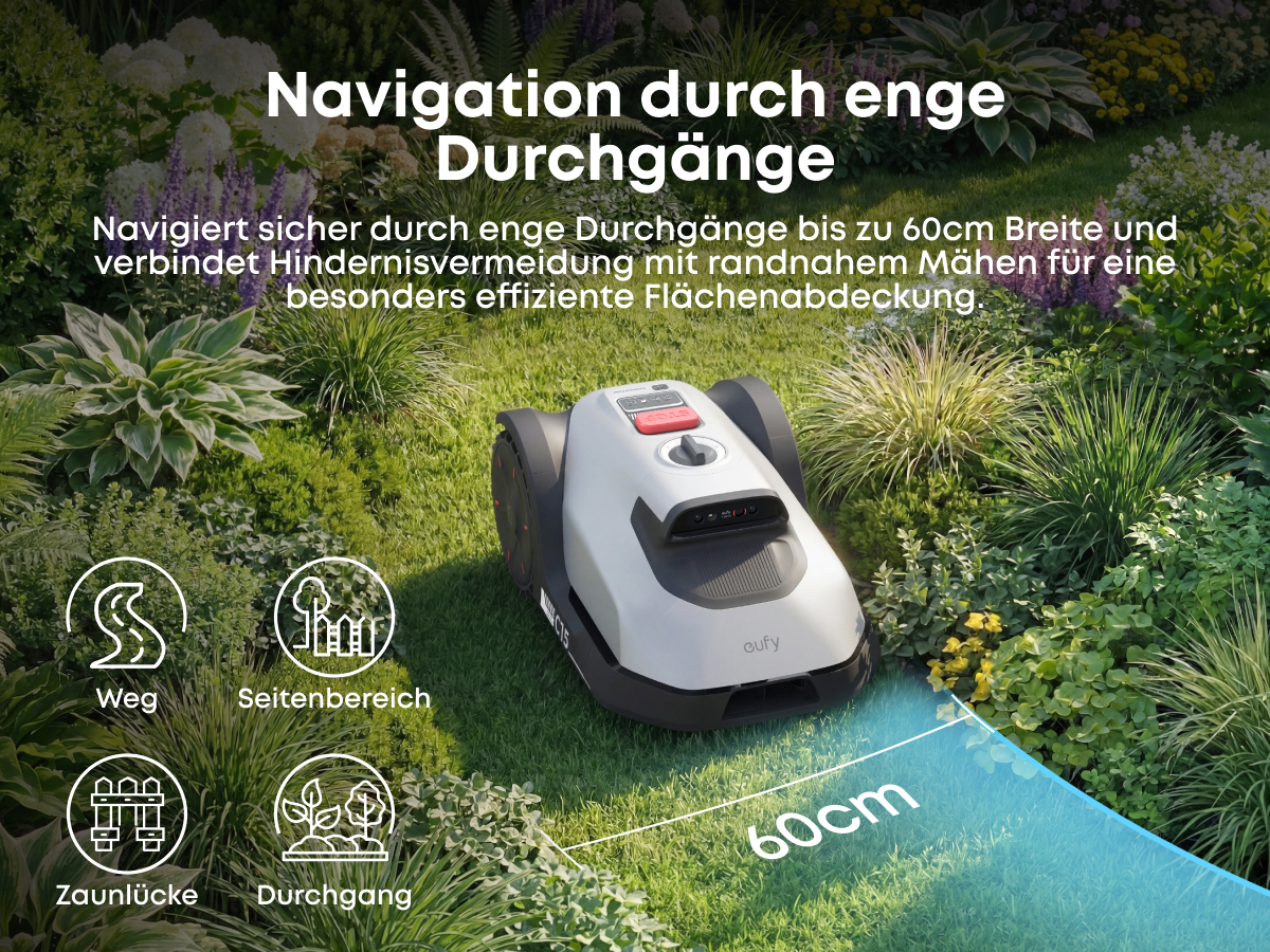 ANKER EUFY C15 Solo, Mähroboter, 500 m², Schnittbreite: 180 mm 