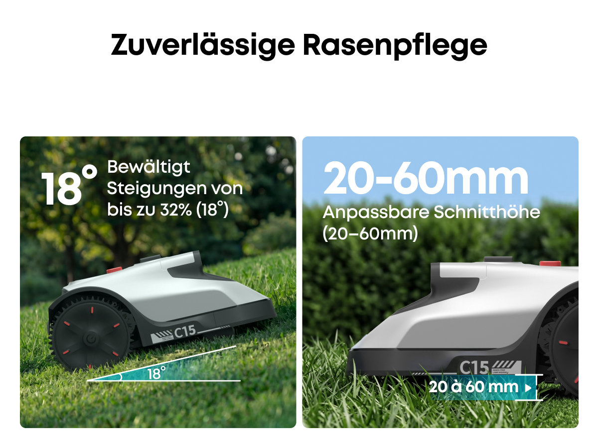 ANKER EUFY C15 Solo, Mähroboter, 500 m², Schnittbreite: 180 mm 