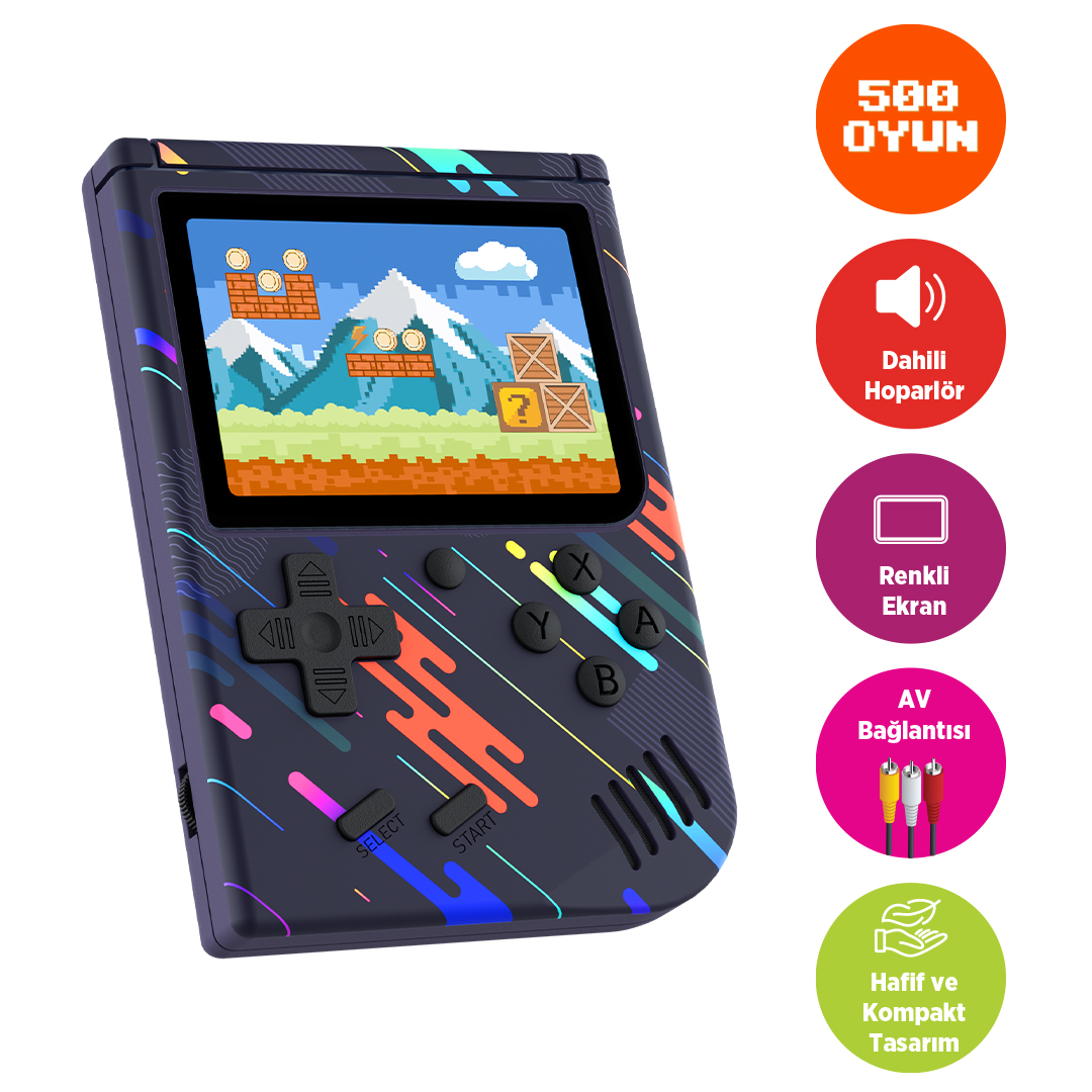 POLO SMART PGM700 500 Yüklü Oyun Şarjlı Gameboy Yeni Nesil El