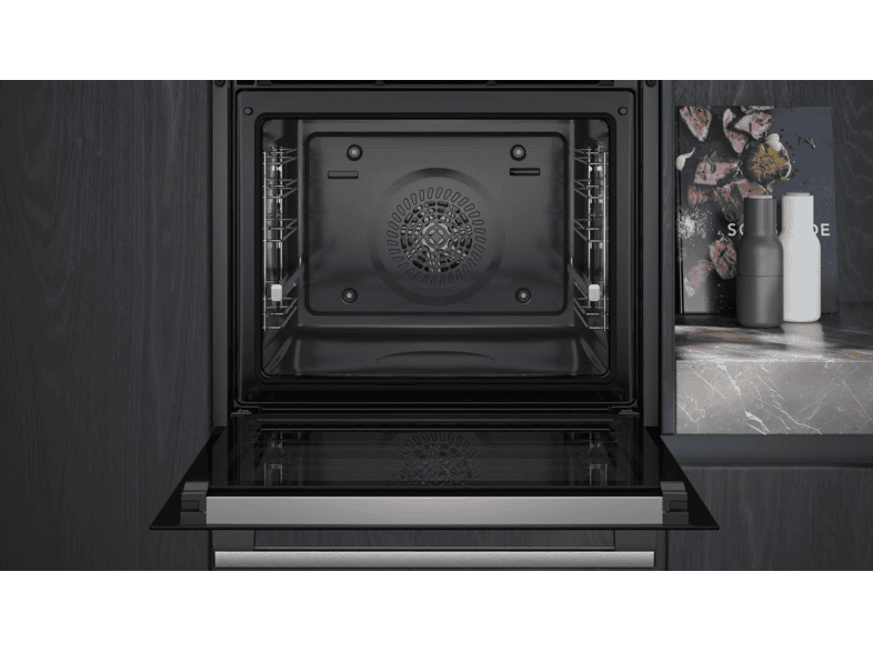 Horno - Siemens HB578GES3, Serie IQ500, Multifunción, Pirolítico e hidrolítico, 71 l, Humid Clean, PerfectCooking 3D, 60 cm, Negro – imagen 2