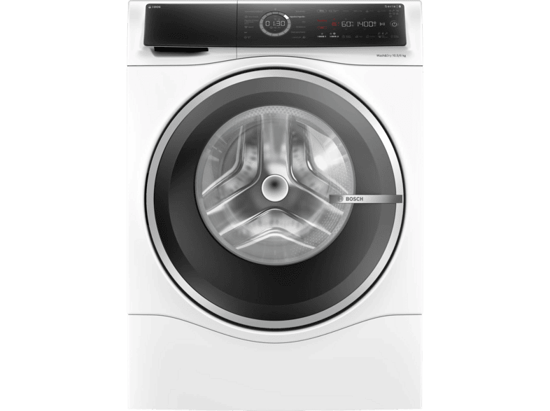 Lavadora secadora - Bosch WNC254A0ES, 10.5 kg de lavado, 6 secado, i-Dos autodosificación, Home Connect, Blanco
