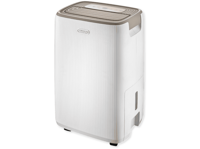 Deshumidificador - DeLonghi DEP214, Extracción 14 l/día, Depósito de 4 l, Superficie 65 m³, Pantalla LCD, Silencioso, Blanco
