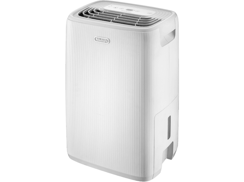 Deshumidificador - De'Longhi DEP210, Extracción 10 l/día, Depósito de 4 l, Superficie 45 m³, Pantalla LCD, Silencioso, Blanco
