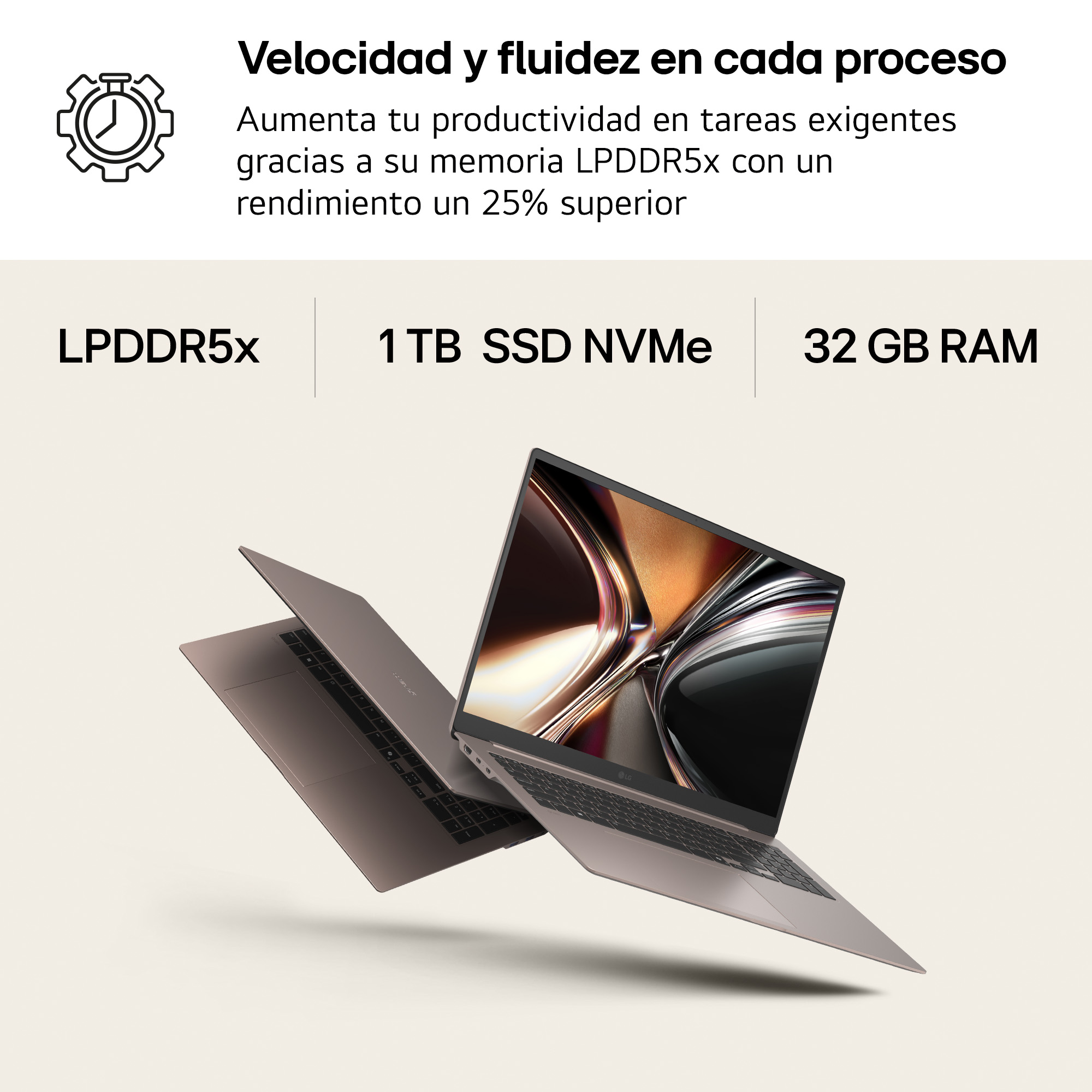 Portátil - LG 17Z90UB-H.AU99BN, 17" WQXGA, Intel® Core™ Ultra X9 388H (16 Cores, 16 treads 5.1 GHz), 32 GB, 1 TB SSD, Arc™ GPU, Windows 11 Home