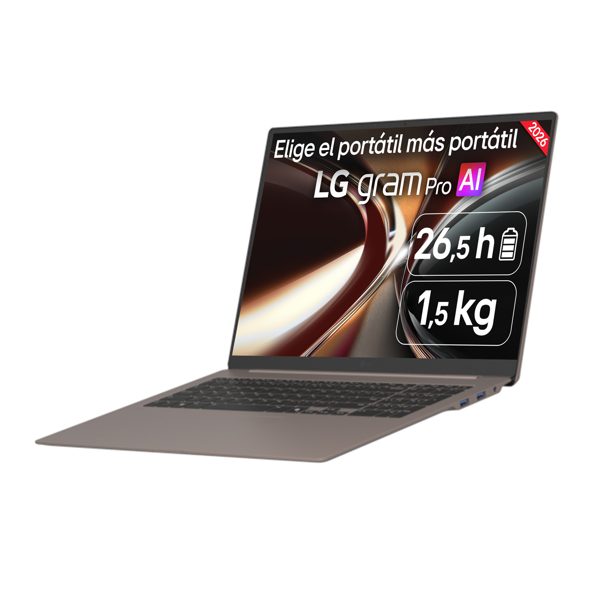 Portátil - LG 17Z90UB-H.AU99BN, 17" WQXGA, Intel® Core™ Ultra X9 388H (16 Cores, 16 treads 5.1 GHz), 32 GB, 1 TB SSD, Arc™ GPU, Windows 11 Home